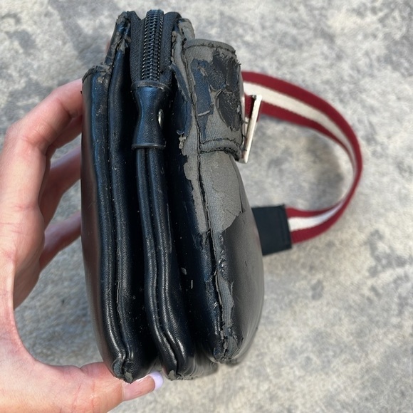 Bally Bum Bag Fanny Pack Sling Belt Bag Stripe DIY NEEDS REPAIR - Picture 8 of 17